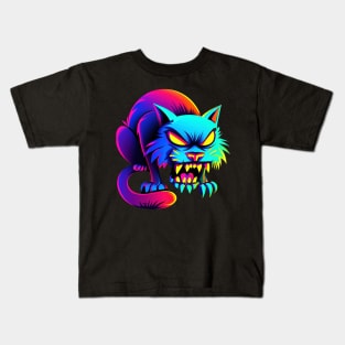 Monster Cat Halloween Spooky Kids T-Shirt